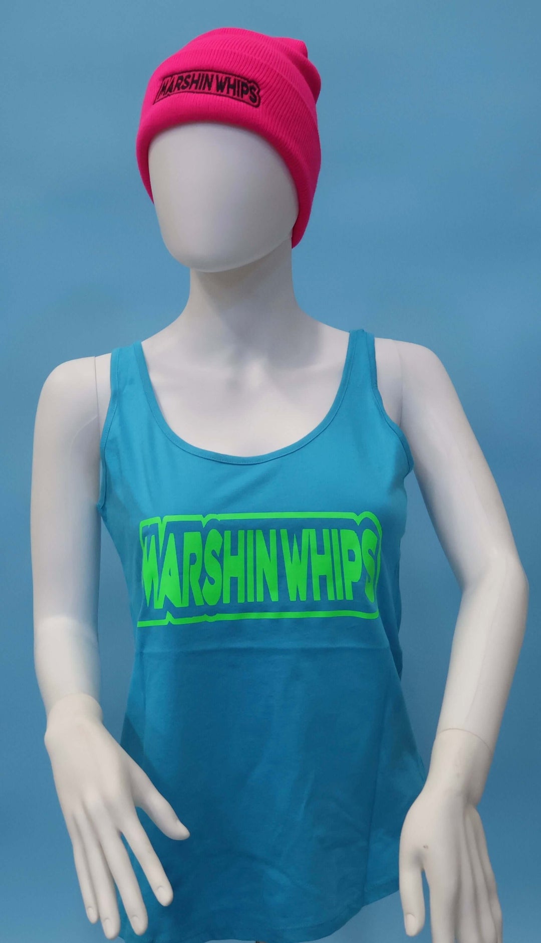 Blue and Green Marshin Whips Glow-in-the-Dark Tank Top