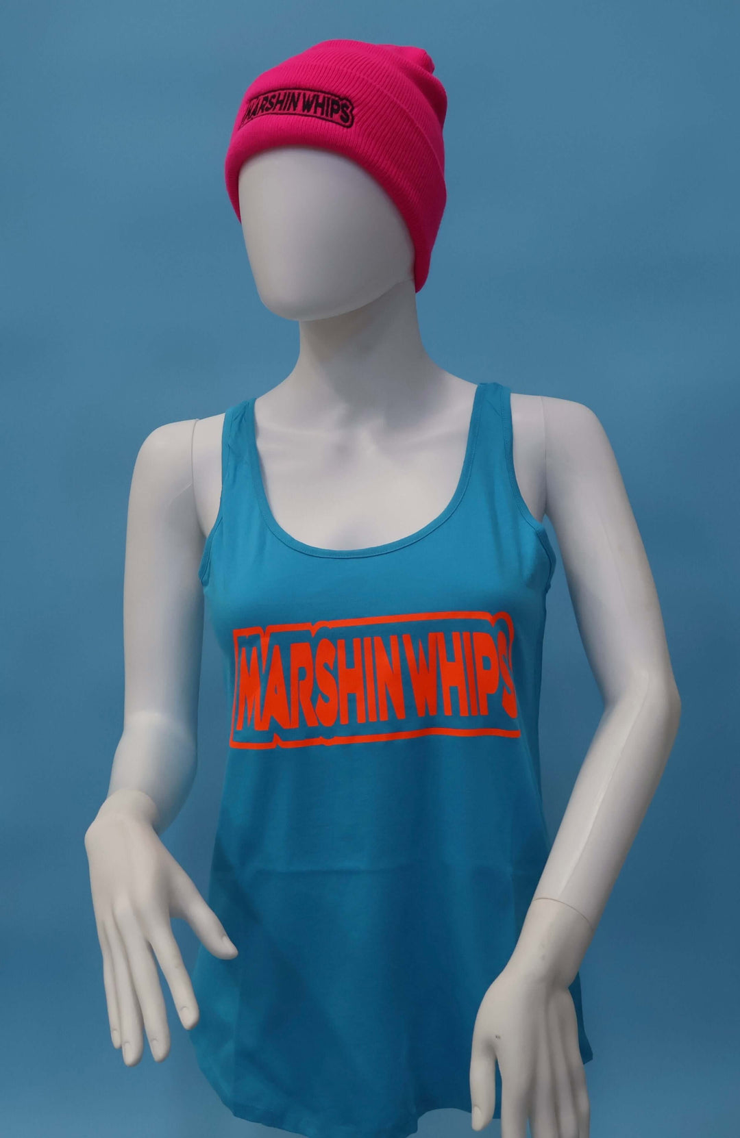 Blue and Orange Marshin Whips Glow-in-the-Dark Tank Top