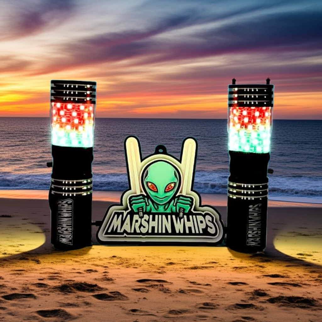 Marshin Whips Big Moe with alien design on a beach at sunset