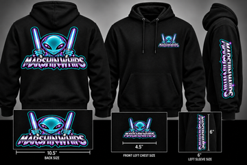 Marshin Whips Neon Encounter Black and Cayan Hoodie