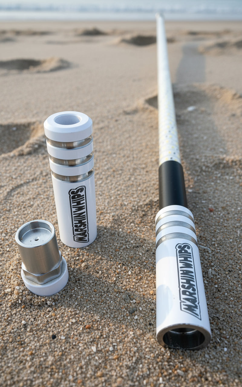 Marshin Whips Single White Game Changer on a sandy surface