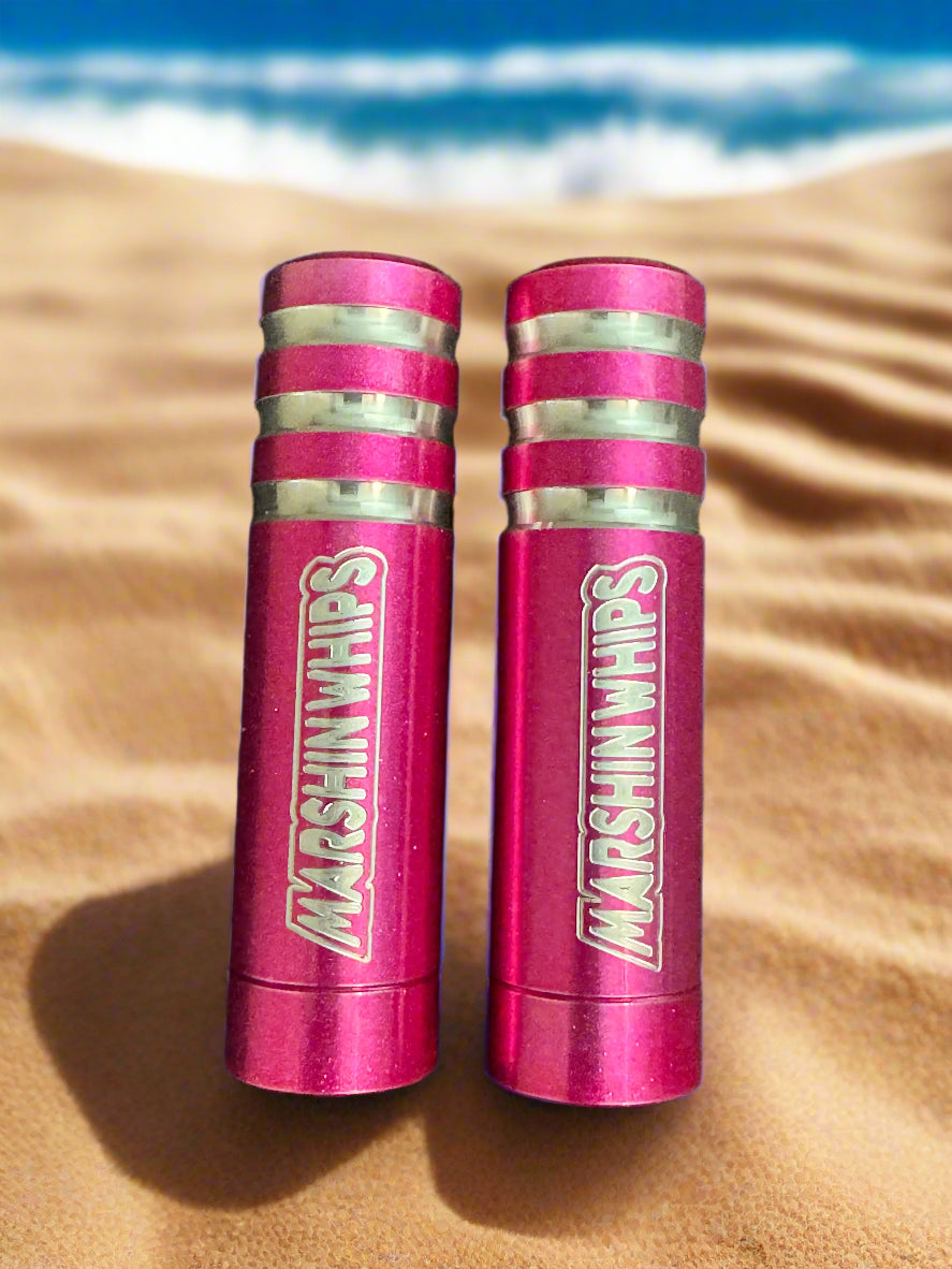 Pink and silver LED Lighted Whips Set
