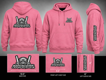Marshin Whips Signature Graphic Hoodie – Awareness Pink