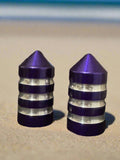 Purple Set LED Whip Base Caps