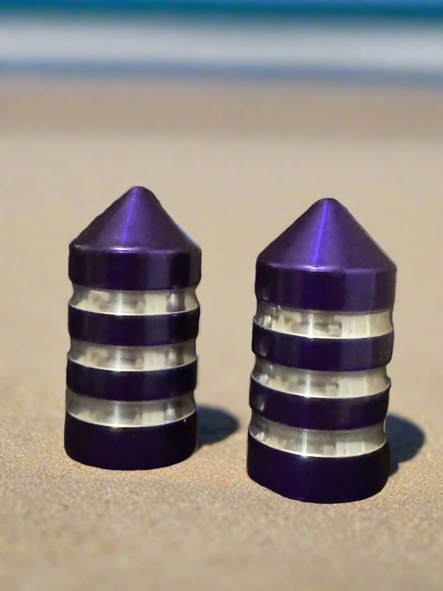 Purple Set LED Whip Base Caps