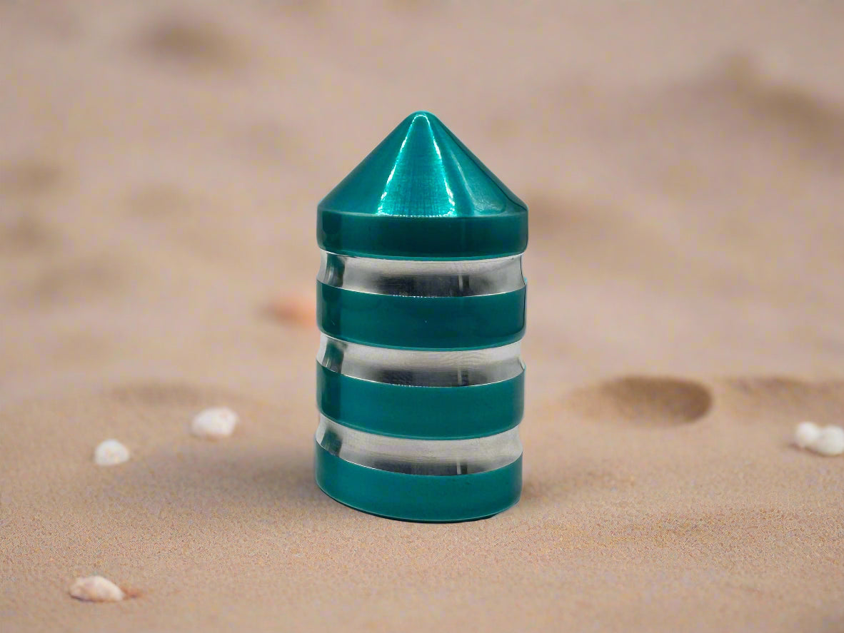 Single Teal LED Whip Base Cap