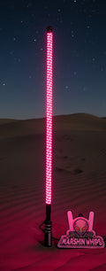Pink LED Marshin Whip in the dunes at dark