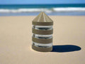Tan Single LED Whip Base Cap