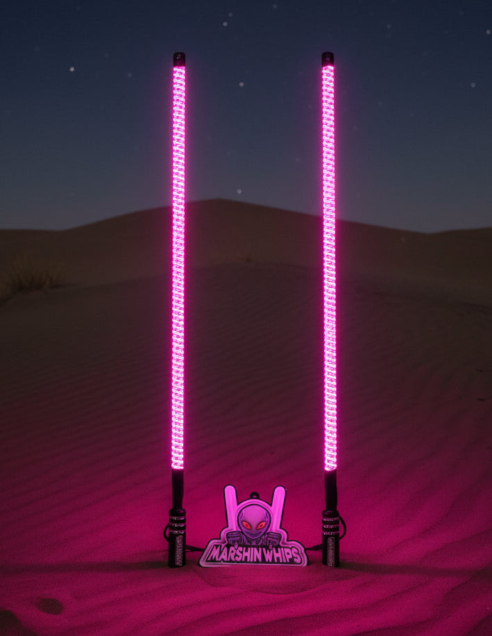 set pink V2 led light whips