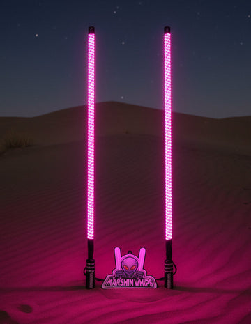set pink V2 led light whips