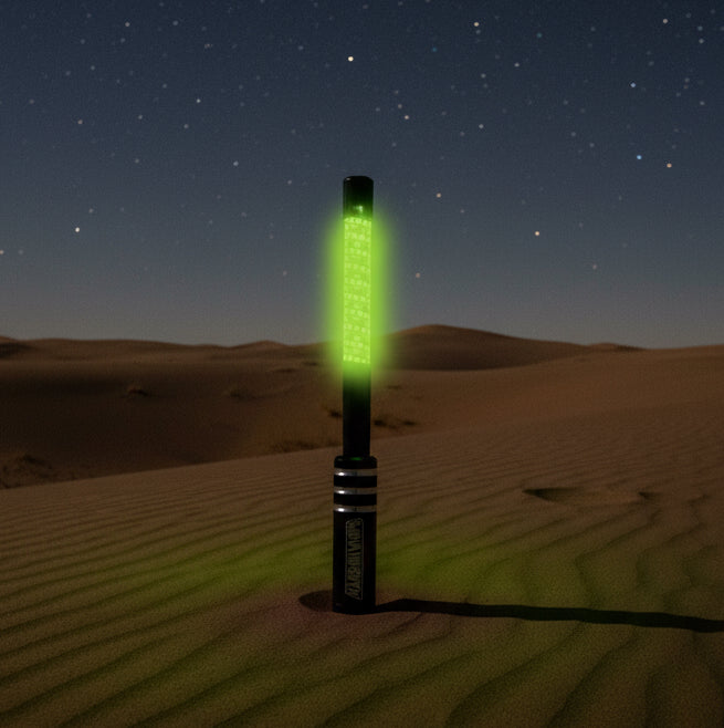 Yellow Green LED Lighted Whips