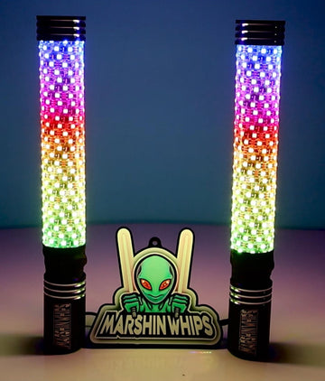 Mini Moe 1.5 RGBW LED Whips | Magnetic Quick-Release | Pair