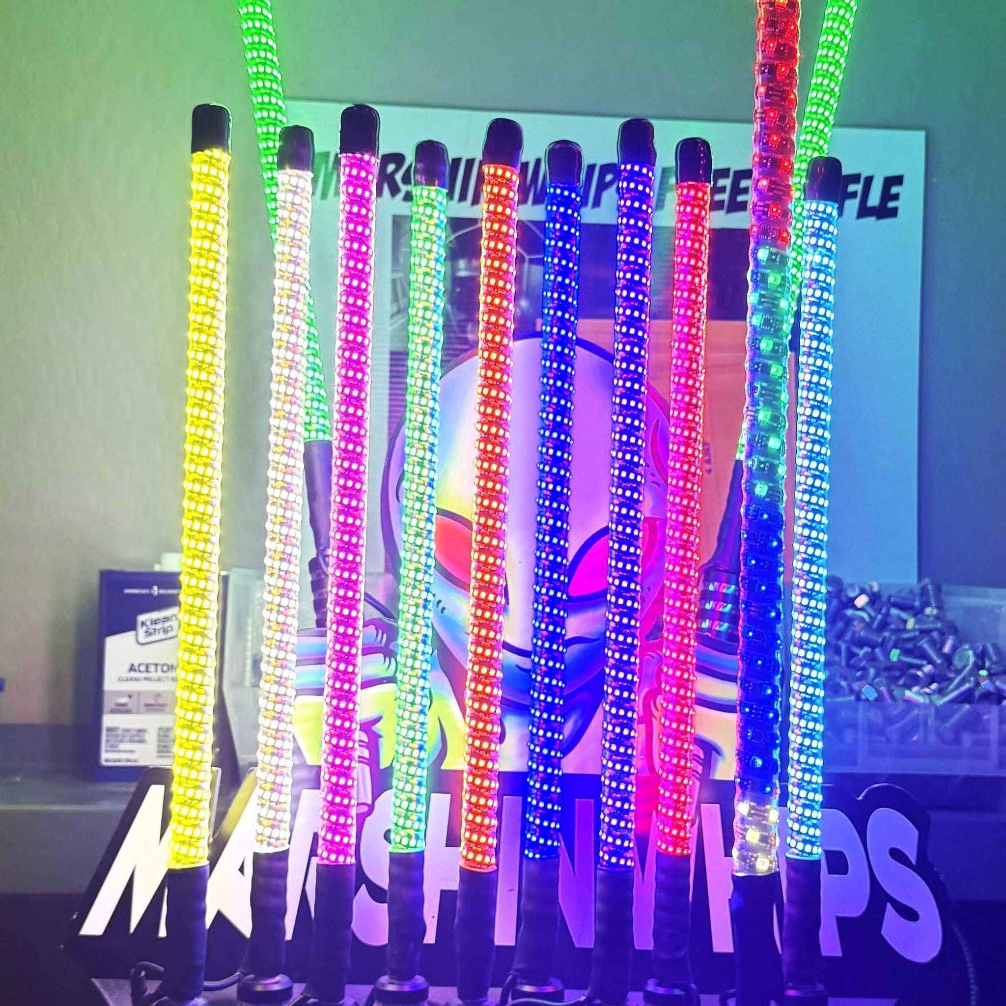 Large Marshin Whips Display