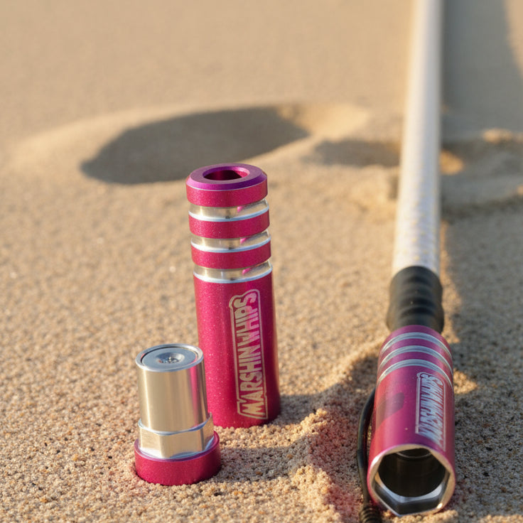 Barblie Pink LED Whip for a UTV on the beach