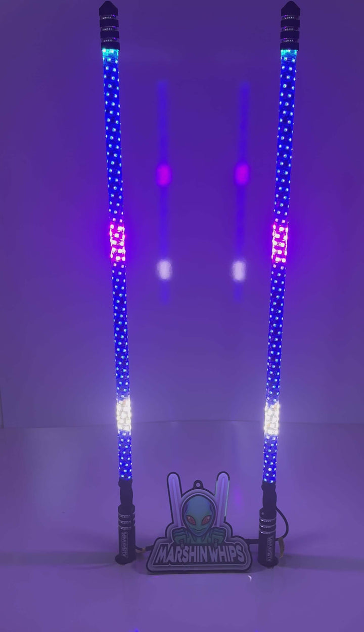 RGBW Whips Multi Color with Brake and Turn Signals